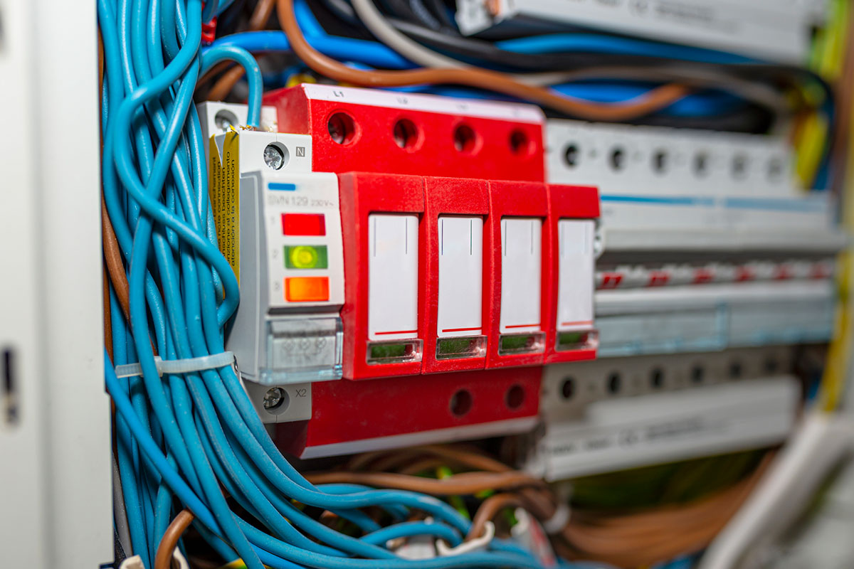 electrical panel with Surge Protection Installation